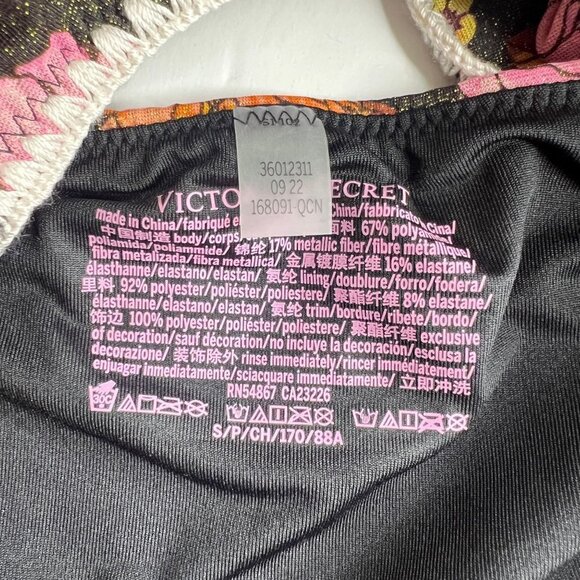 VICTORIA'S SECRET SWIM Ruffle One-Piece cheeky Swimsuit w/ Crochet cut out S - Picture 5 of 13